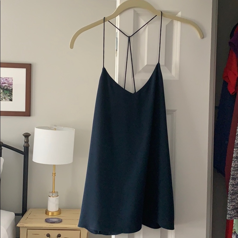 Tibi cross back tank top - Navy size 6
